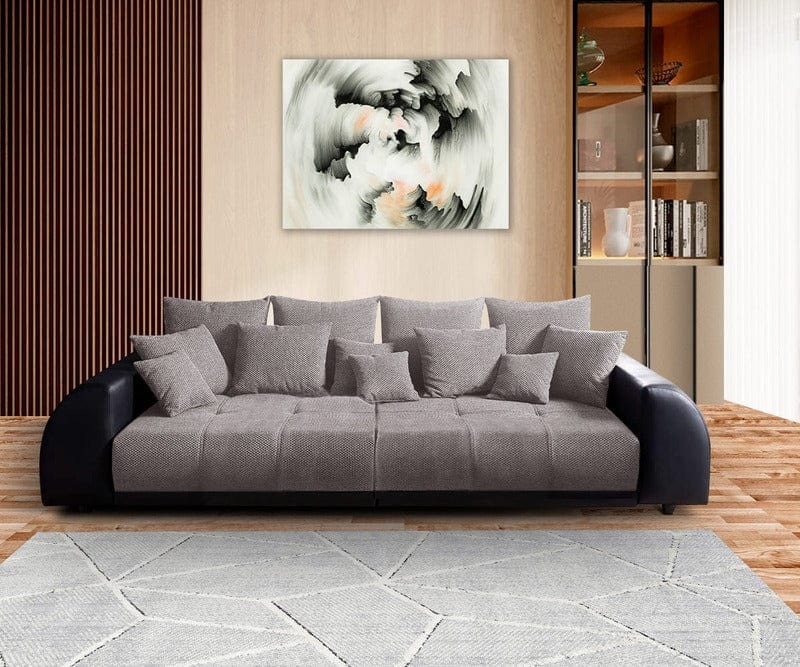Canapea extensibilă cu 2 lazi de depozitare Verona Dark Grey 305x110 cm | Dumonde Furniture & Deco Concept.