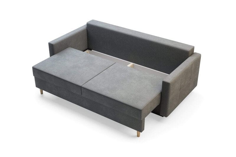 Canapea extensibila cu lada de depozitare Palermo Turquise 220x100 cm | Dumonde Furniture & Deco Concept.