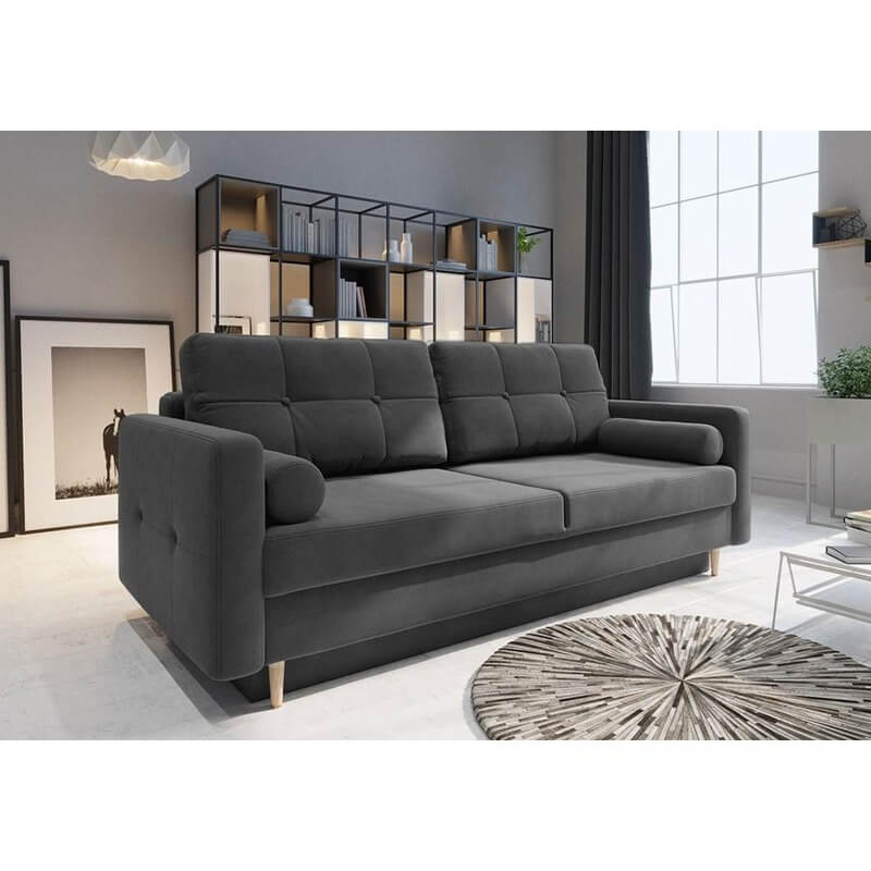 Canapea extensibila Palermo Dark Grey 220x100 cm | Dumonde Furniture & Deco Concept.