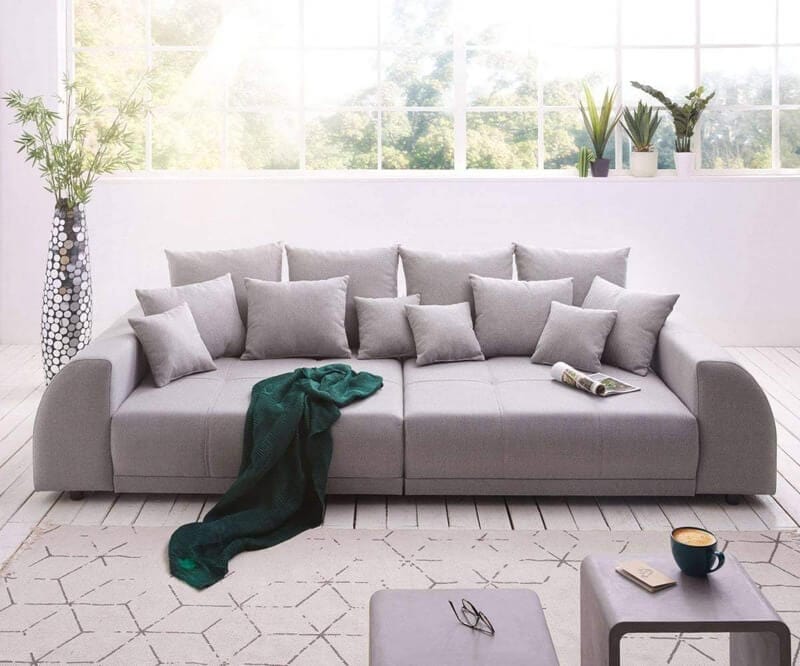 Canapea extensibilă cu 2 lazi de depozitare Big Sofa Verona Grey 305x110 cm | Dumonde Furniture & Deco Concept.