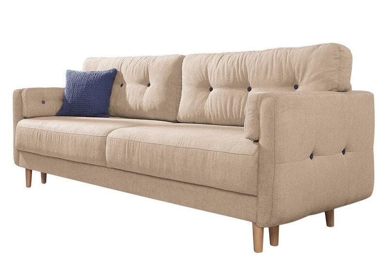 Canapea extensibila cu lada de depozitare Palermo NEW Crem 220x100 cm | Dumonde Furniture & Deco Concept.