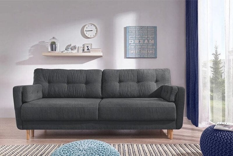 Canapea extensibila cu lada de depozitare Palermo NEW Grey 220x100 cm | Dumonde Furniture & Deco Concept.