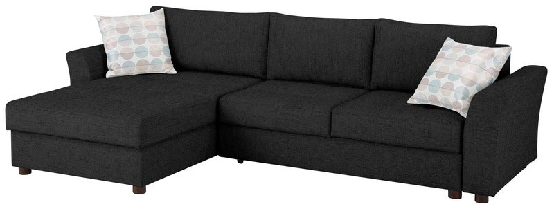 Coltar extensibil cu lada de depozitare Leon Antracit 280x170 cm | Dumonde Furniture & Deco Concept.