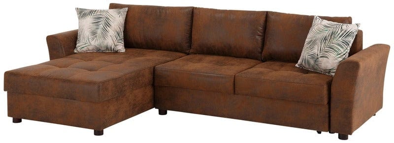 Colțar extensibil cu ladă de depozitare Leon Braun 280x170 cm | Dumonde Furniture & Deco Concept.