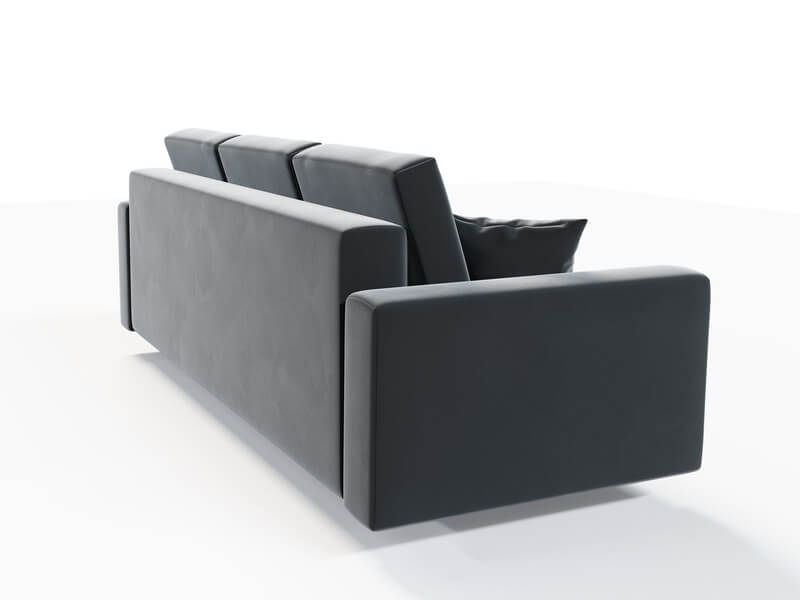 Canapea extensibilă cu ladă de depozitare Kronos Grey Love Touch 220x100 cm | Dumonde Furniture & Deco Concept.