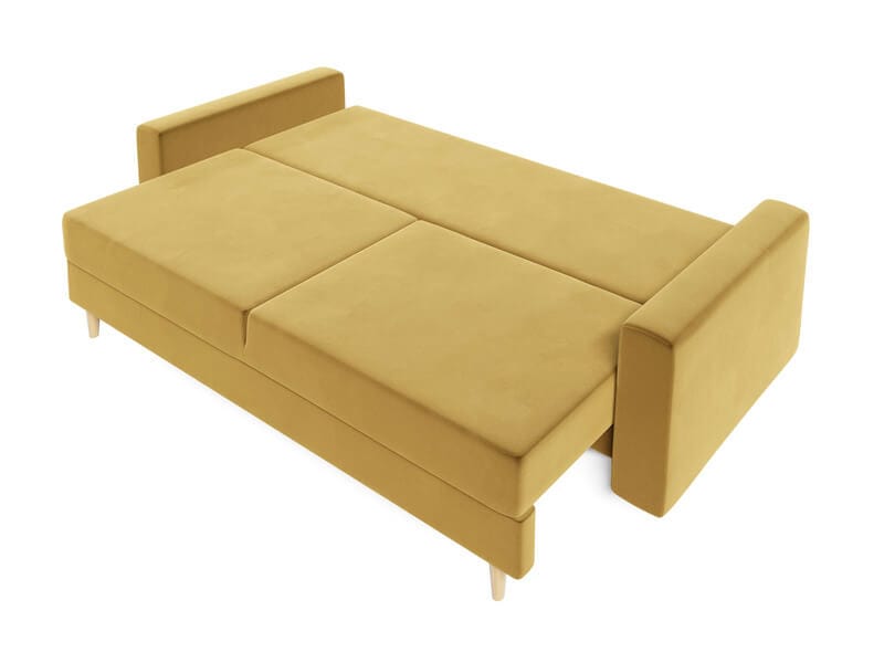 Canapea extensibilă cu ladă de depozitare Solo Yellow Touch 220x100 cm | Dumonde Furniture & Deco Concept.
