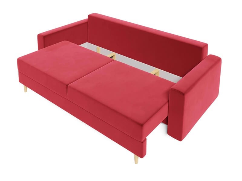 Canapea extensibilă cu ladă de depozitare Solo Red Lips 220x100 cm | Dumonde Furniture & Deco Concept.