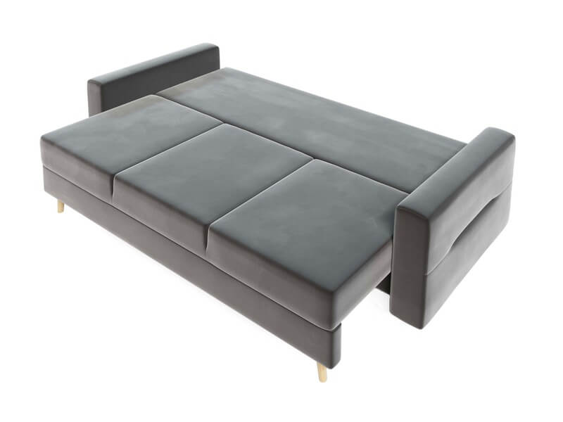 Canapea extensibilă cu ladă de depozitare Bergen Grey Love 220x100 cm | Dumonde Furniture & Deco Concept.