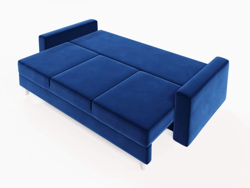 Canapea extensibilă cu ladă de depozitare Kronos Blue Touch 220x100 cm | Dumonde Furniture & Deco Concept.