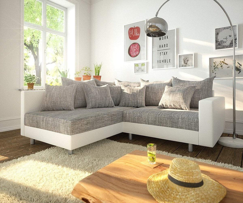 Colțar modular Justin L Grey White 200x200 cm | Dumonde Furniture & Deco Concept.