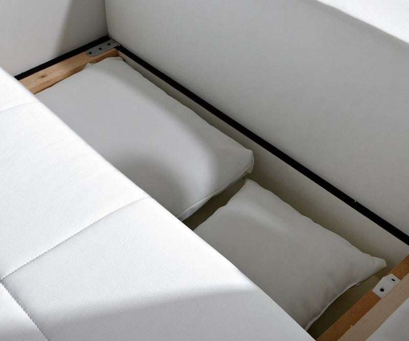 Canapea extensibilă cu ladă de depozitare Marbela Kiwi XXL 295x100 cm
