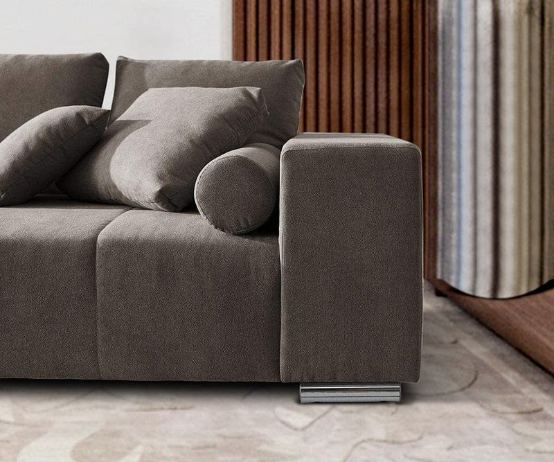Canapea extensibilă cu ladă de depozitare Marbela Kaki XXL 290x110 cm | Dumonde Furniture & Deco Concept.