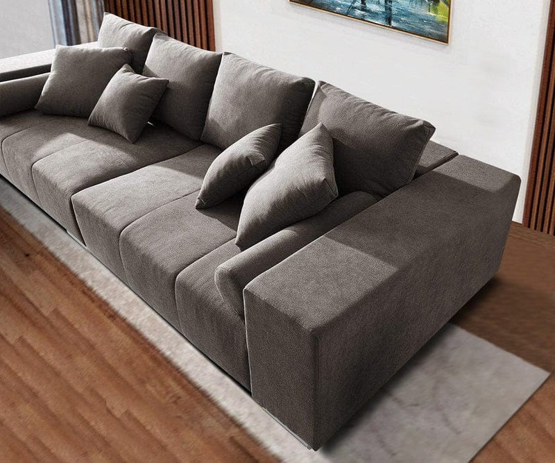 Canapea extensibilă cu ladă de depozitare Marbela Kaki XXL 290x110 cm | Dumonde Furniture & Deco Concept.