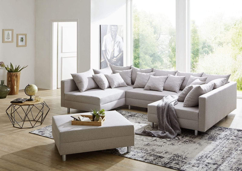 Colțar modular Justin XXL U Taupe 300x185 cm | Dumonde Furniture & Deco Concept.