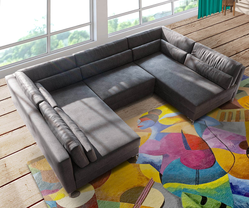 Colțar modular in forma de U Julio Antracit 400x185 cm | Dumonde Furniture & Deco Concept.