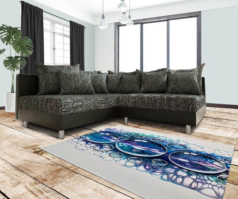 Colțar modular Justin L Black 200x185 cm | Dumonde Furniture & Deco Concept.