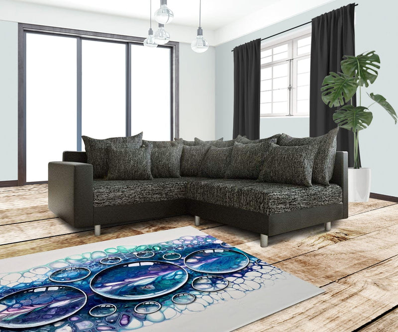 Colțar modular Justin L Black 200x200 cm | Dumonde Furniture & Deco Concept.