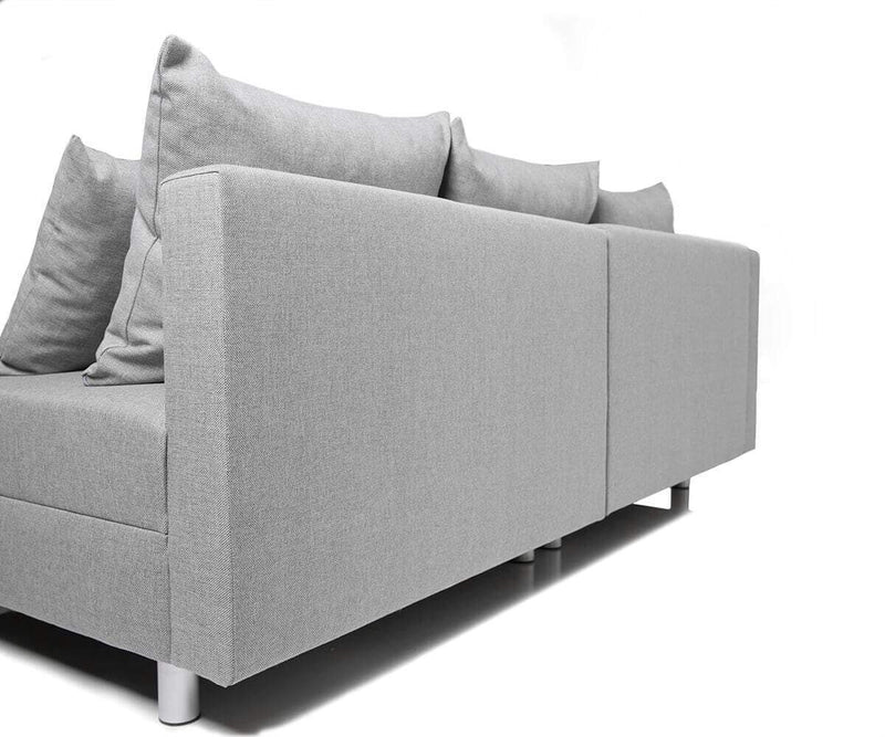 Colțar modular cu taburet inclus Justin L Grey 200x200 cm | Dumonde Furniture & Deco Concept.