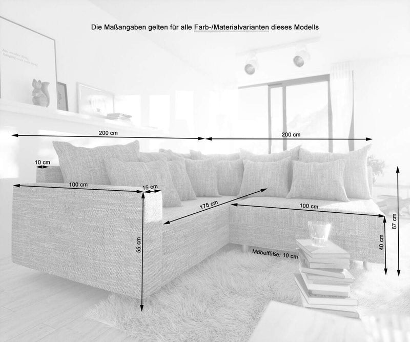 Colțar modular Justin L Gri 200x200 cm | Dumonde Furniture & Deco Concept.