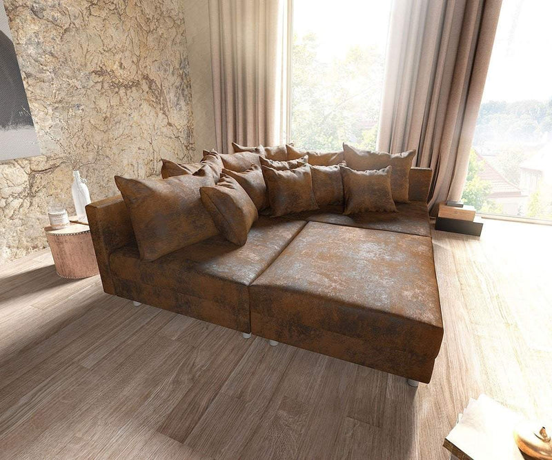 Colțar modular cu taburet inclus Justin L Brown 200x185 cm | Dumonde Furniture & Deco Concept.