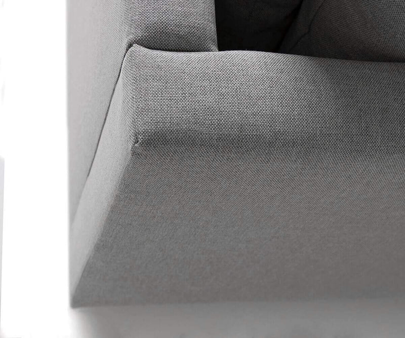 Colțar modular cu taburet inclus Justin L Grey 200x200 cm | Dumonde Furniture & Deco Concept.