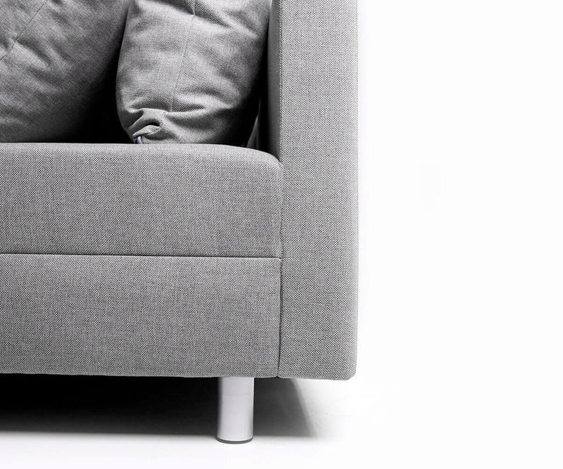 Colțar modular cu taburet inclus Justin Grey 300x185 cm | Dumonde Furniture & Deco Concept.
