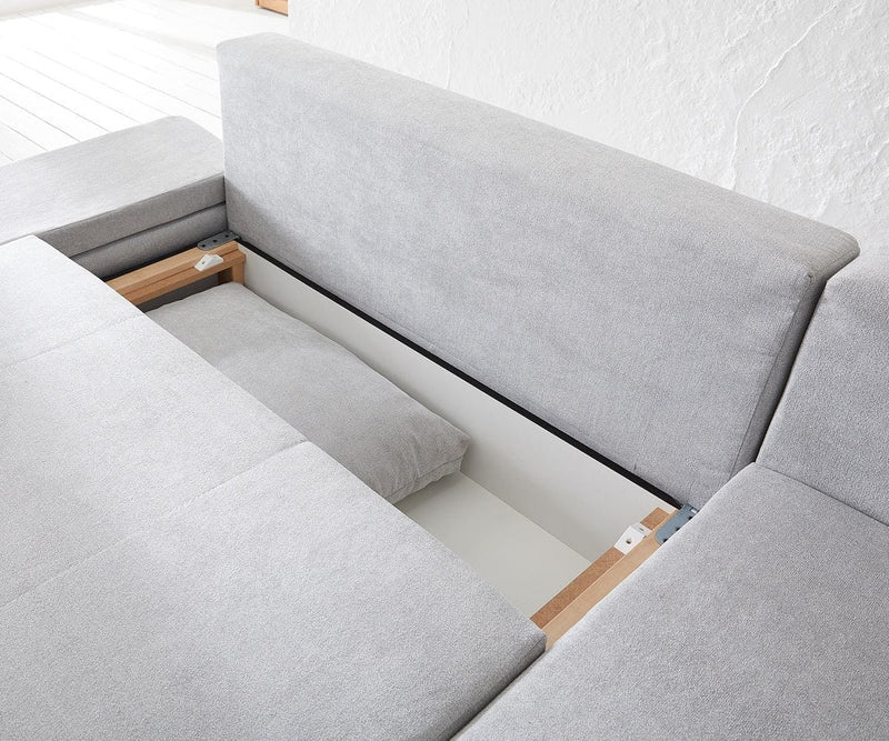 Coltar extensibil cu lada de depozitare Rene New Grey 260x175 cm | Dumonde Furniture & Deco Concept.