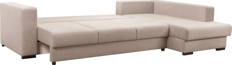 Colțar extensibil cu ladă de depozitare Gloria Red 325x195 cm | Dumonde Furniture & Deco Concept.